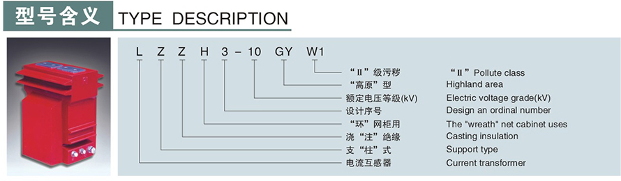 LZZH3-10GYW1型電流互感器型號(hào)說明